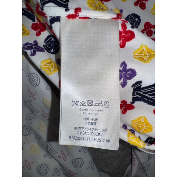 Louis Vuitton LVSE Regular Long Sleeve DNA Logo Monogram Button Up Down Shirt M - Picture 13 of 15